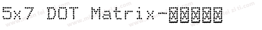 5x7 DOT Matrix字体转换